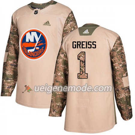 Herren Eishockey New York Islanders Trikot Thomas Greiss 1 Adidas 2017-2018 Camo Veterans Day Practice Authentic